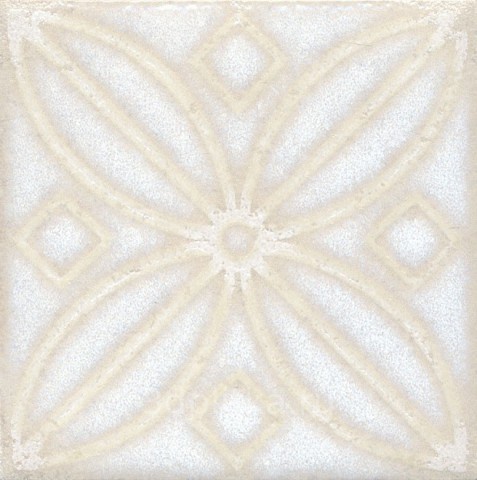 Амальфи Вставка STG/В402/1266 9,9*9,9 орнамент белый