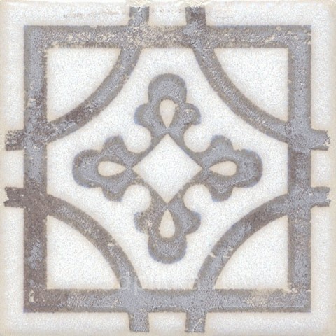 Амальфи Вставка STG/В406/1266 9,9*9,9 орнамент белый