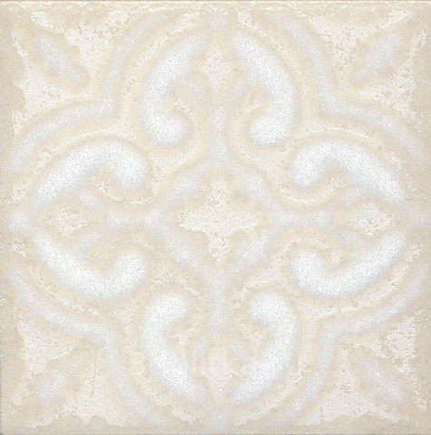Амальфи Вставка STG/В408/1266 9,9*9,9 орнамент белый